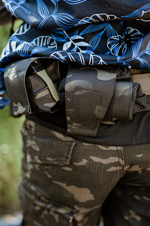 Laser Cut Foldable Mesh Dump Pouch - Multicamo Black