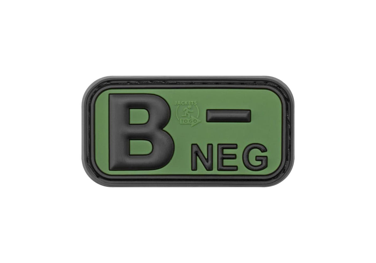 JTG Bloodtype gummipatch B Neg