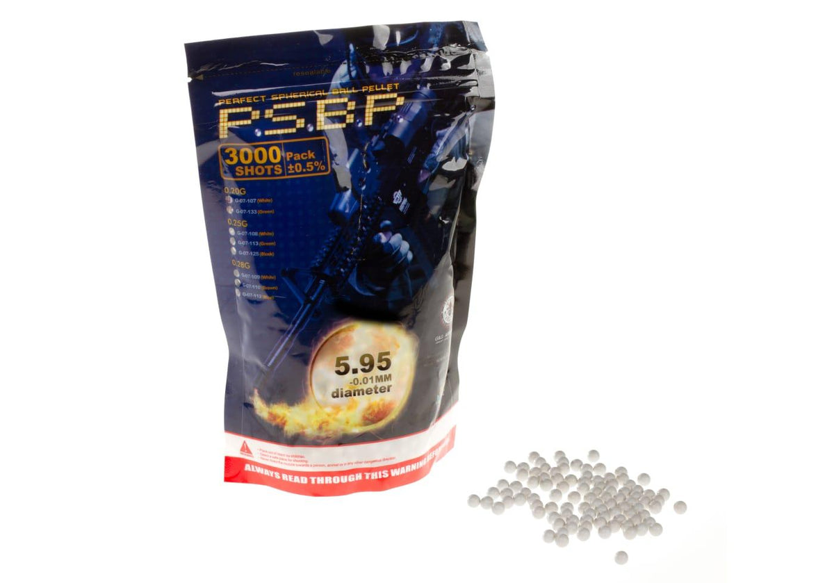 G&G 0.20g Perfect BB'er 3000rds - Hvid