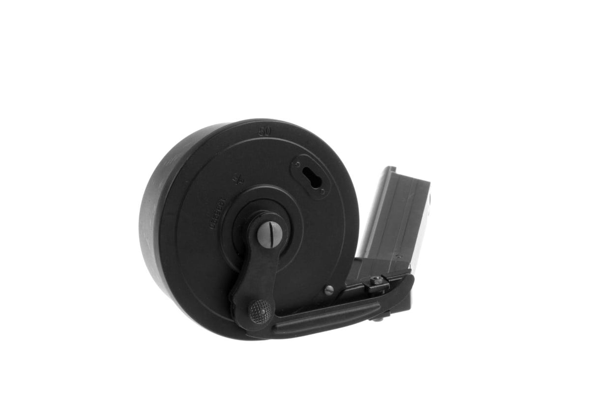 WE Drum Magasin P08 GBB 50rds - Sort
