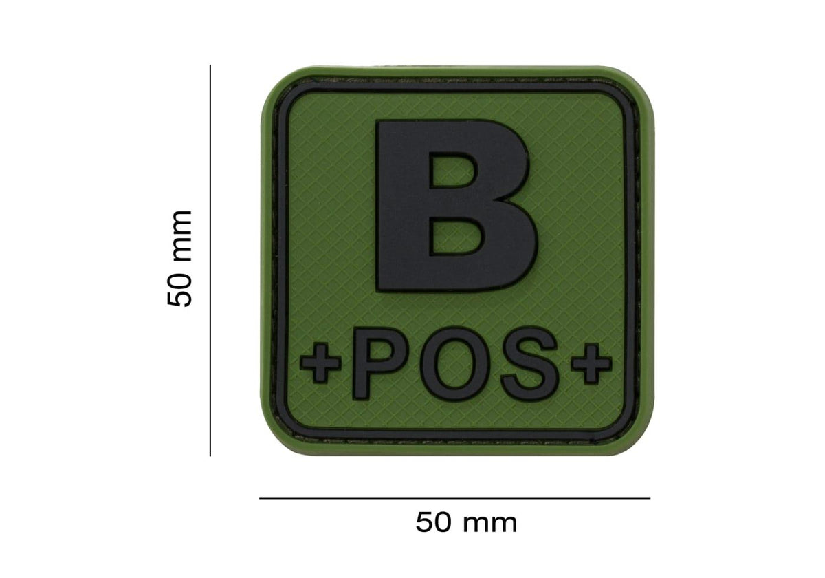 JTG Bloodtype Square gummipatch B Pos