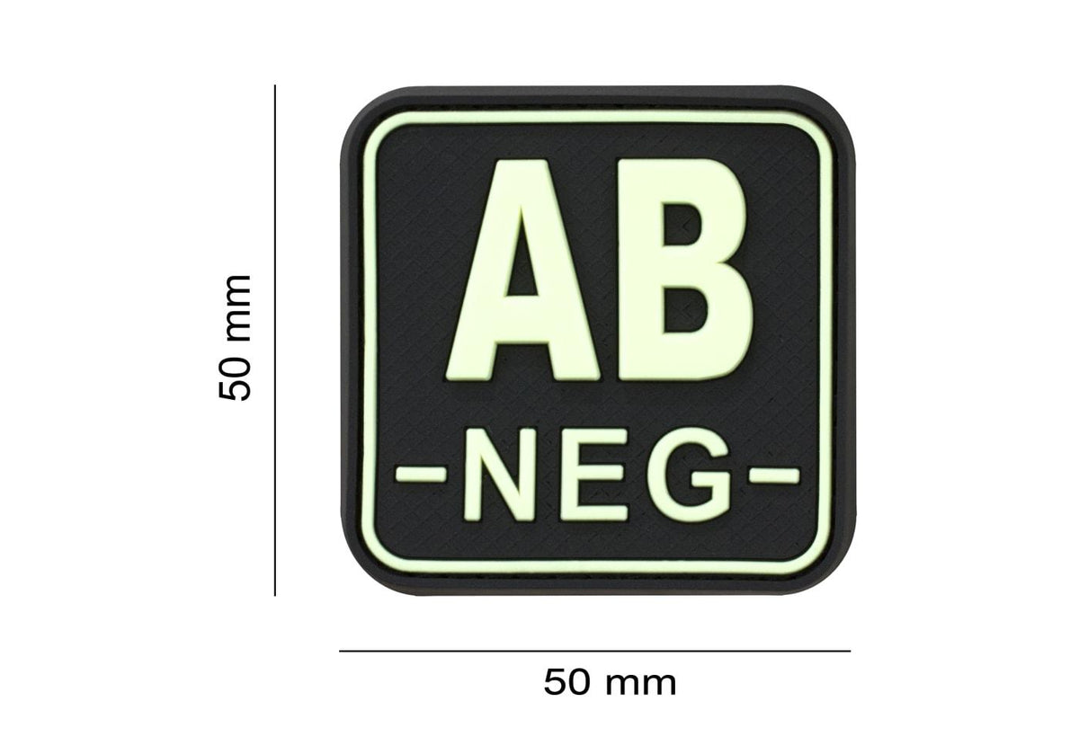 JTG Bloodtype Square gummipatch AB Neg