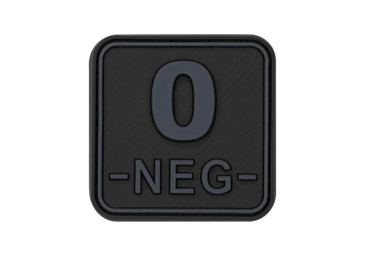 JTG Bloodtype Square gummipatch 0 Neg