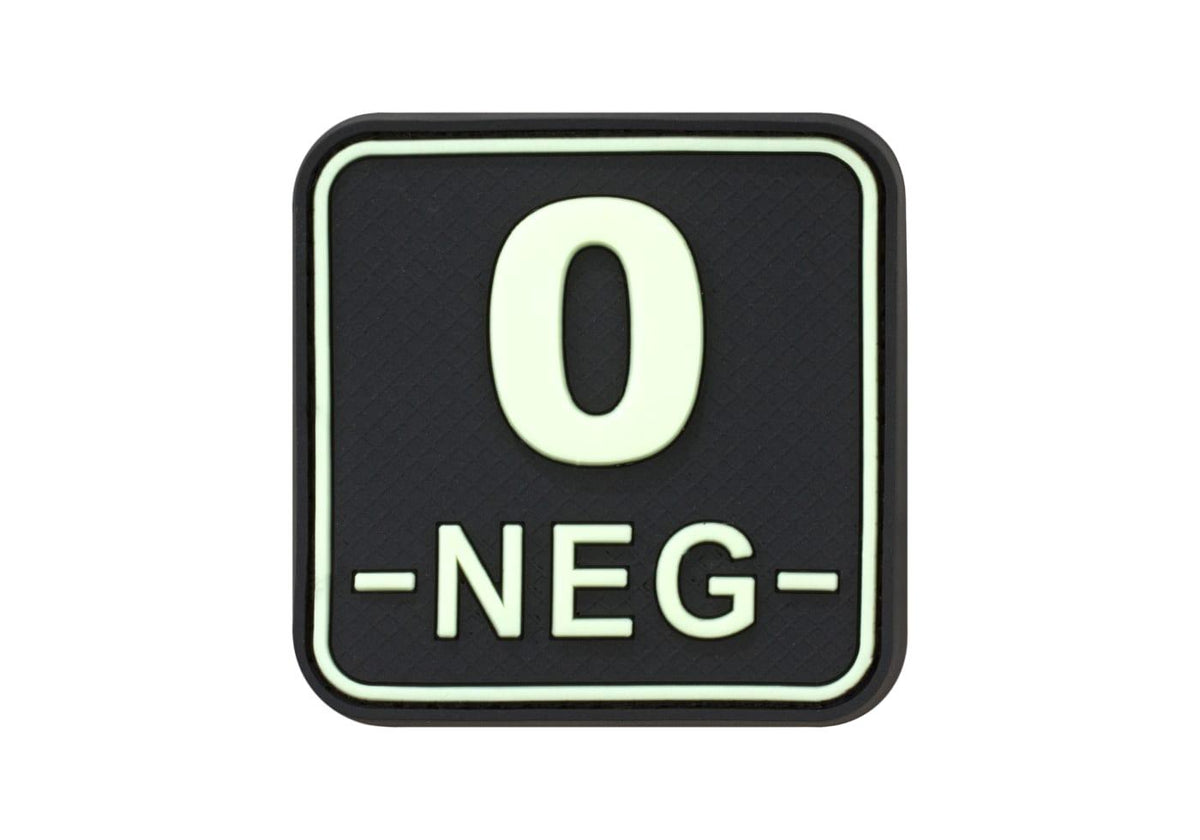 JTG Bloodtype Square gummipatch 0 Neg