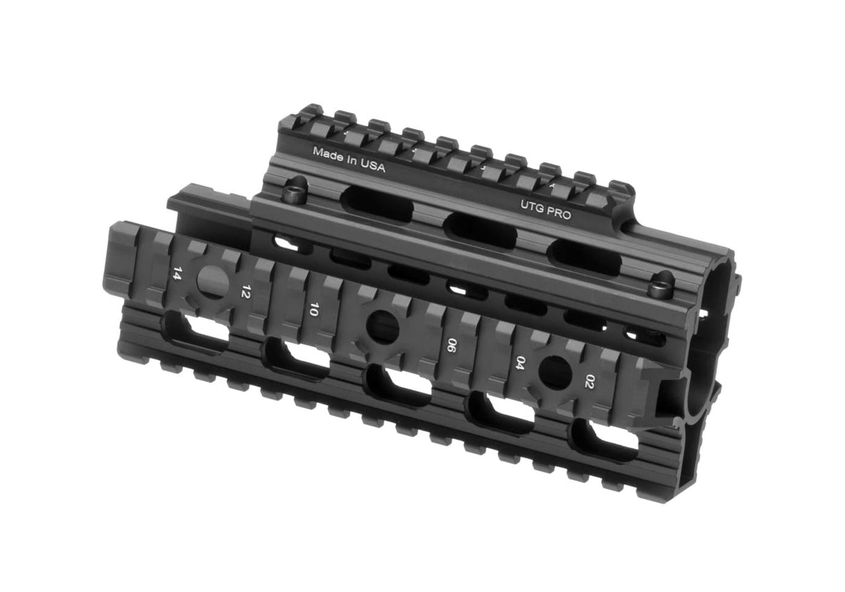 Leapers AK47 YU Quad Skinne Forskæfte - Sort