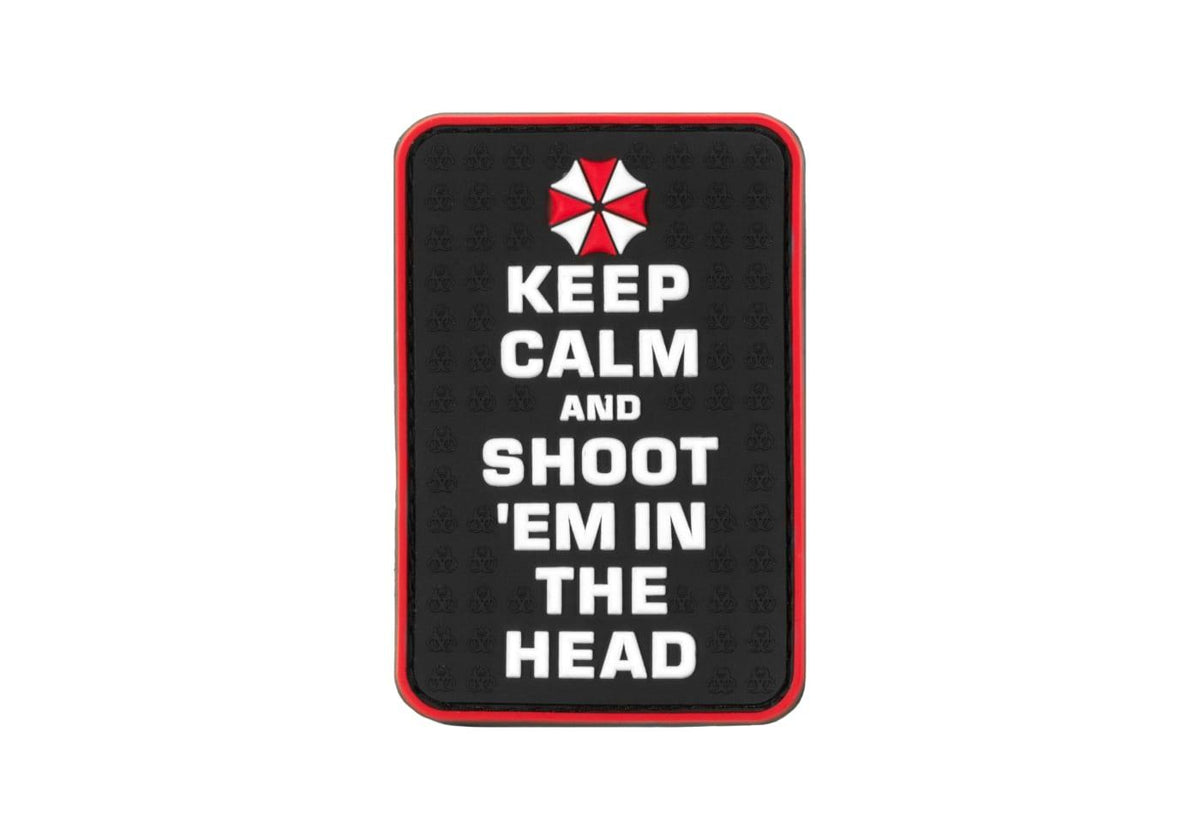 JTG Keep Calm og Shoot gummipatch - Multicolor