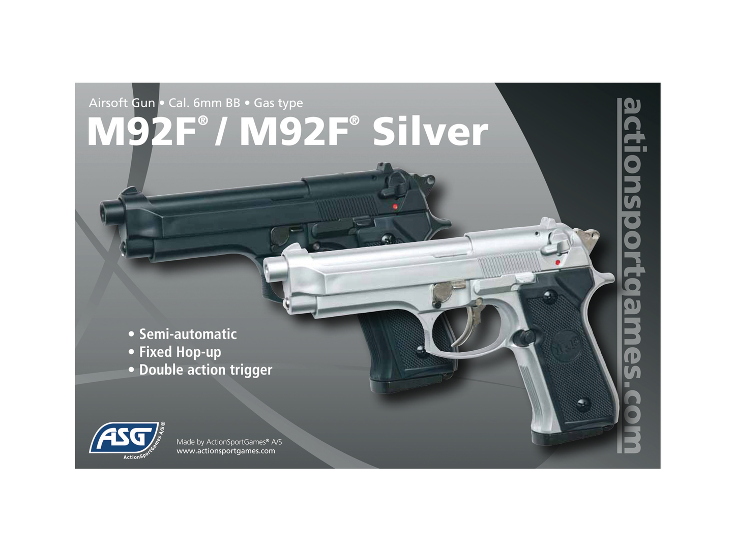 M92F Non-BlowBack Gas Pistol Silver