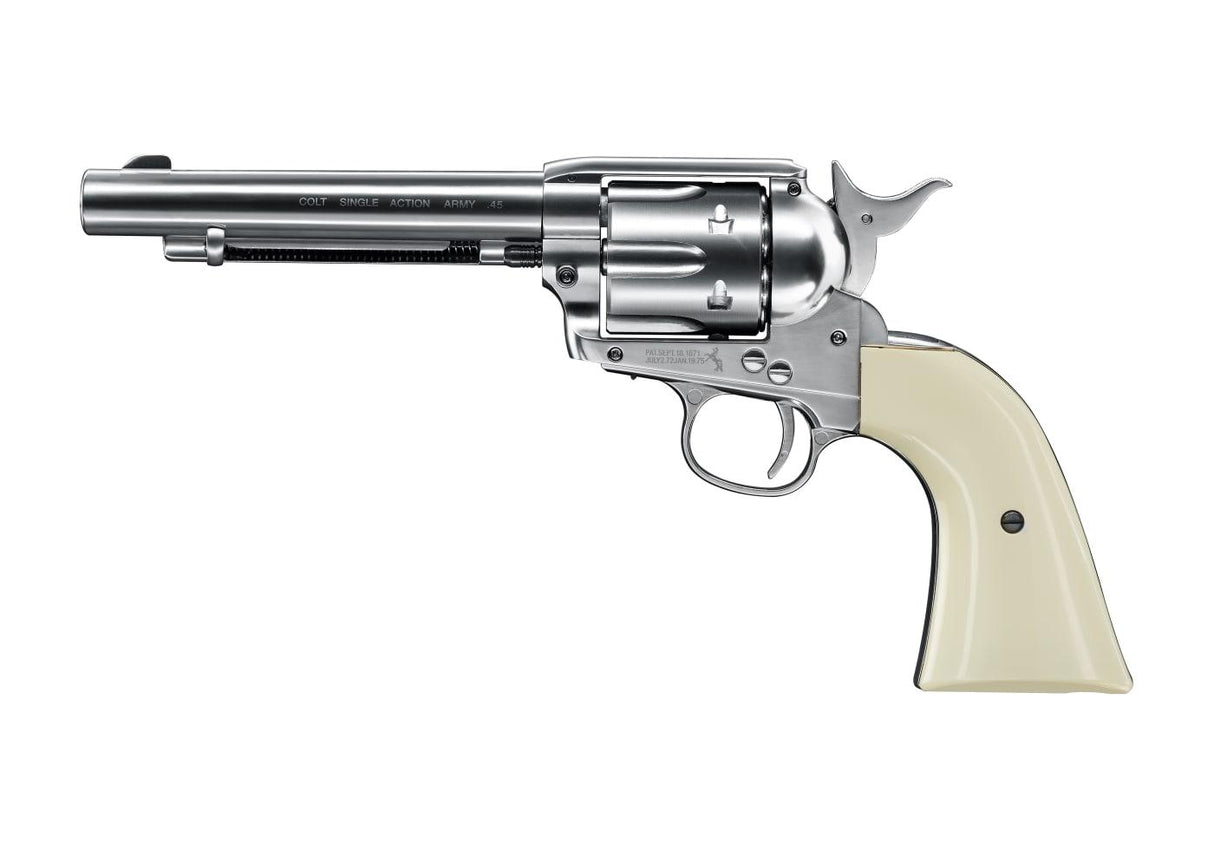 Colt SAA .45 Peacemaker 5.5” CO2 Pellet 3J - Nickel