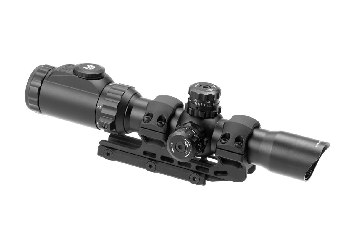 Leapers AccuShot 30mm Tube 1-8x28 Kikkertsigte BG4 Reticle - Sort