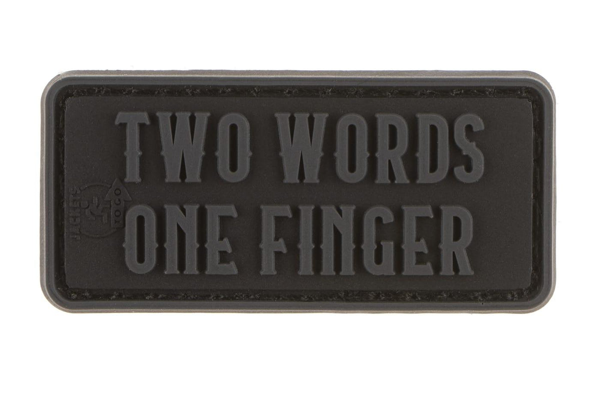 JTG Two Words One Finger gummipatch