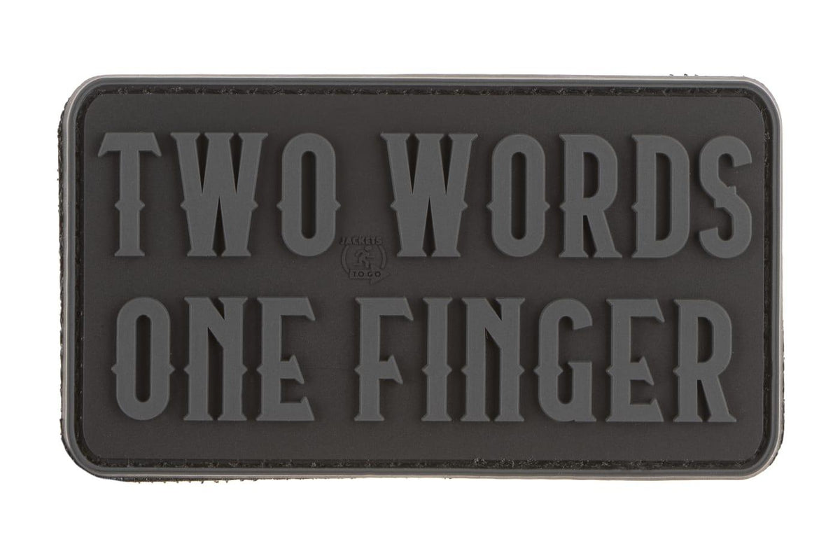 JTG Two Words One Finger Big gummipatch
