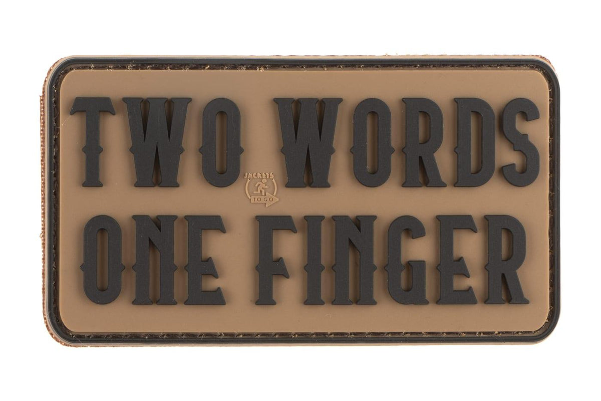 JTG Two Words One Finger Big gummipatch