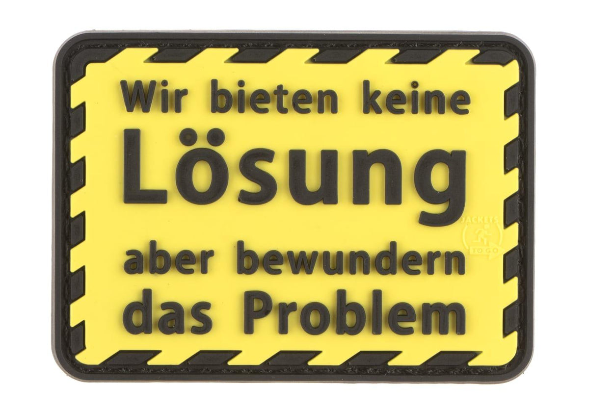 JTG We Offer No Solution But Admire The Problem gummipatch - Yellow