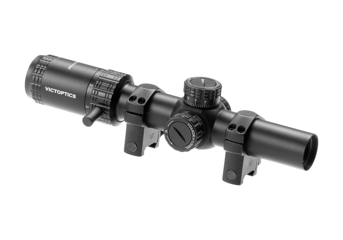 VictOptics S6 1-6x24i Fiber Kikkertsigte - Sort