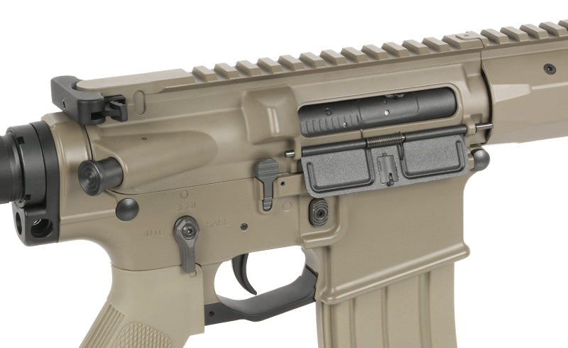 WE13 9,5" M4/AR-15 Knight's Armament Airsoft Riffel, 30 RPS, ETU - TAN
