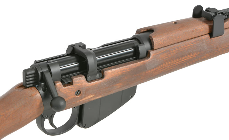 WWII SMLE No.1 MK III Bolt-Action Riffel Replica - ægte træ