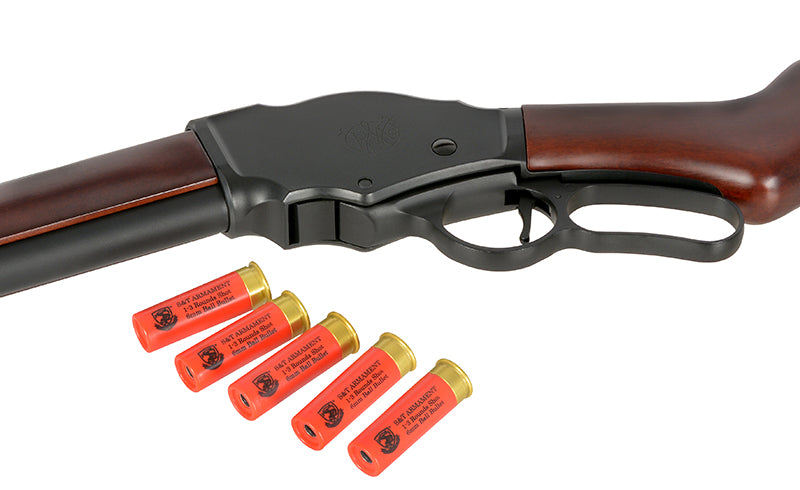M1887 Lever Action Long Shotgun Replica - ægte træ