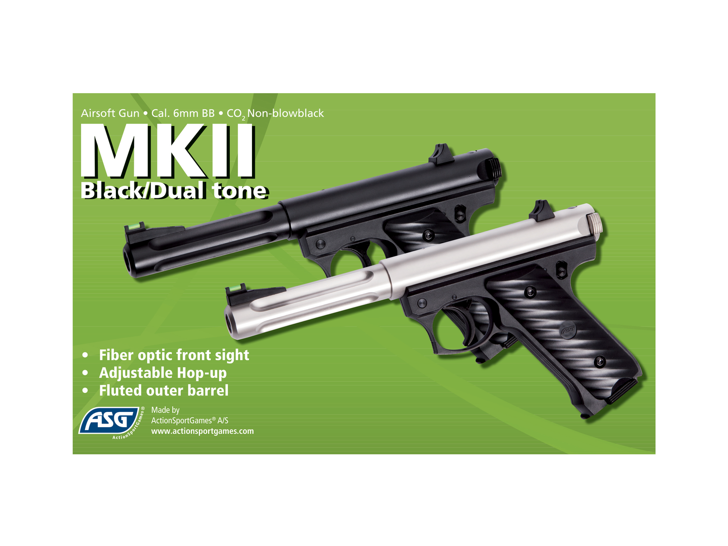 ASG MK II, CO2, Non Blow Back, Black