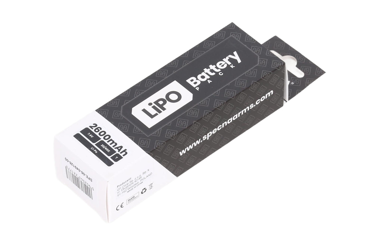 Specna Arms LiPo 7.4V 2600mAh 20/40C 2-module Tamiya mini battery