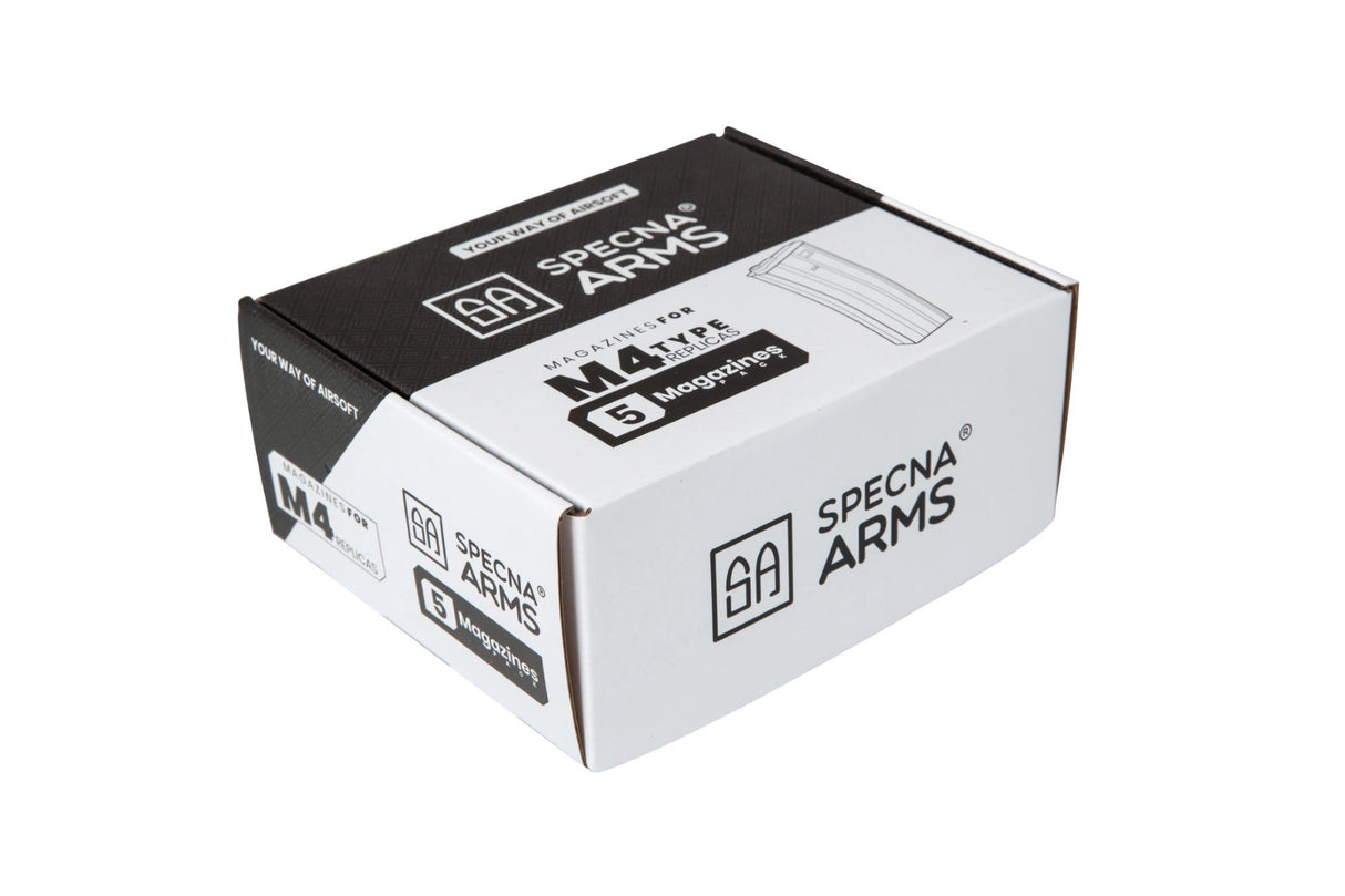 Set of 5 Mid-Cap 120 BB Magazines for M4/M16 Replicas - Grey