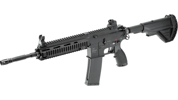 T4E HK416 .43 cal træningsriffel i fuld metal med CO2 | Airsoftgeek
