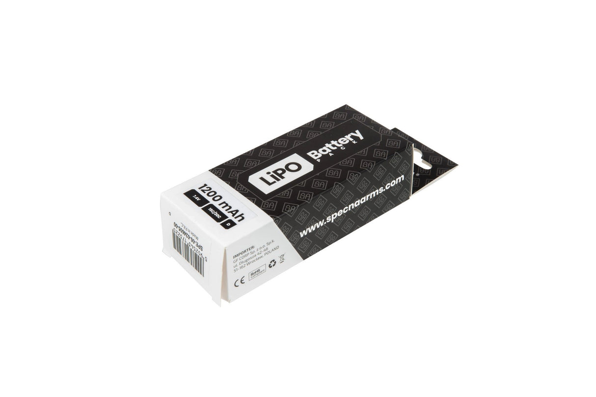 LiPo 7,4V 1200mAh 15/30C Battery - Butterfly Configuration - T-Connect (Deans)