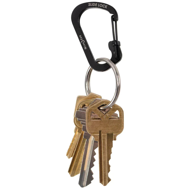 Slidelock Carabiner Stainless Steel, Black