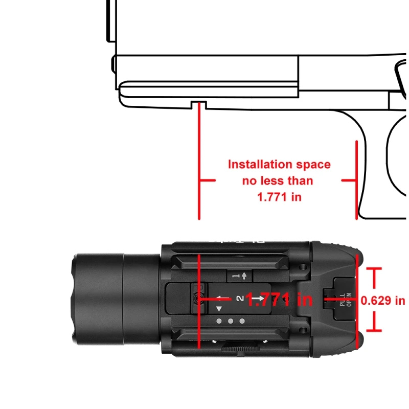 OLIGHT Valkyrie Turbo LEP Pistollygte 250 lm