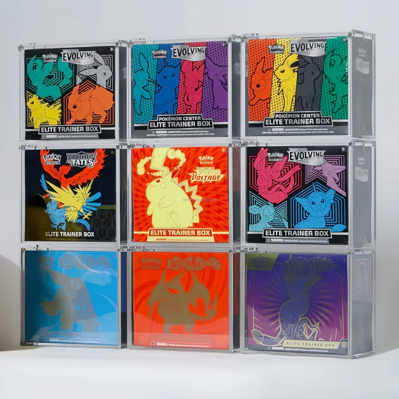 Akryl Display Box til Pokémon Elite Trainer Box (ETB) med UV-beskyttelse