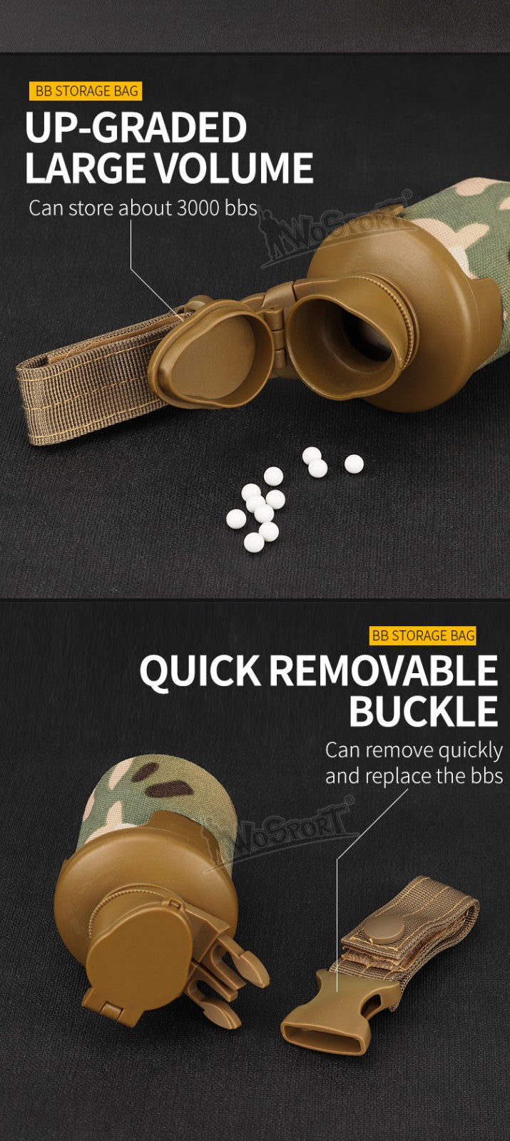 WST Foldable BB Storage Pouch, 3000 BBs