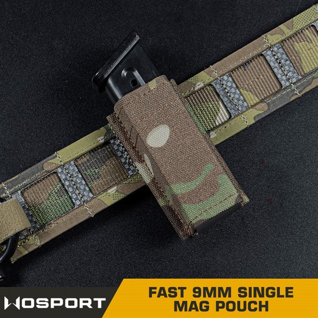 Fast Type Single 9mm Magasin Pouch - Sort Multicam