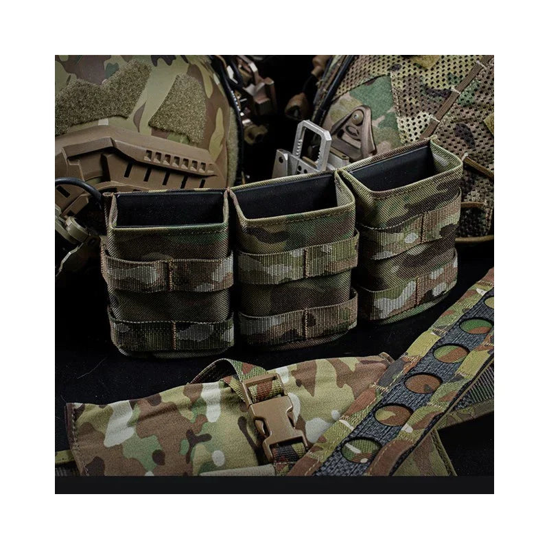 FAST Type Triple 5.56 Magasin pouch (Medium) Sort Multicam
