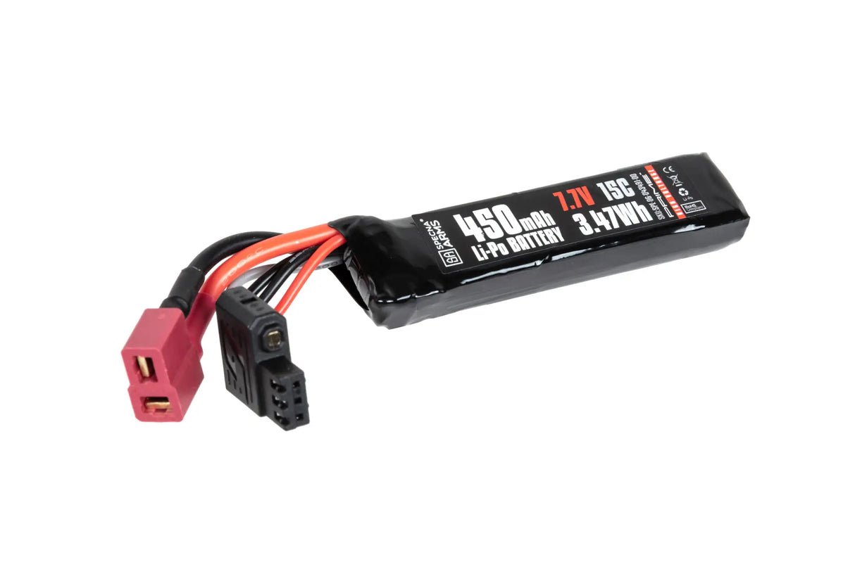 Specna Arms x Gens Ace 450 mAh 15C 7.7V High Voltage T-Deans G-Tech Li-Po Battery