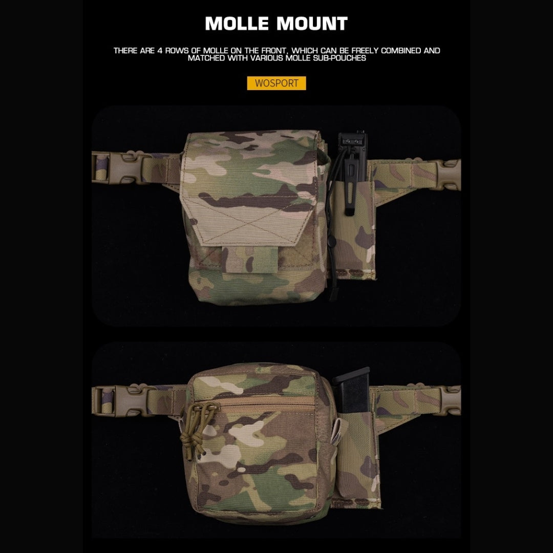 WST Fanny Pack MOLLE Adapter Panel, Small (4 Rows)