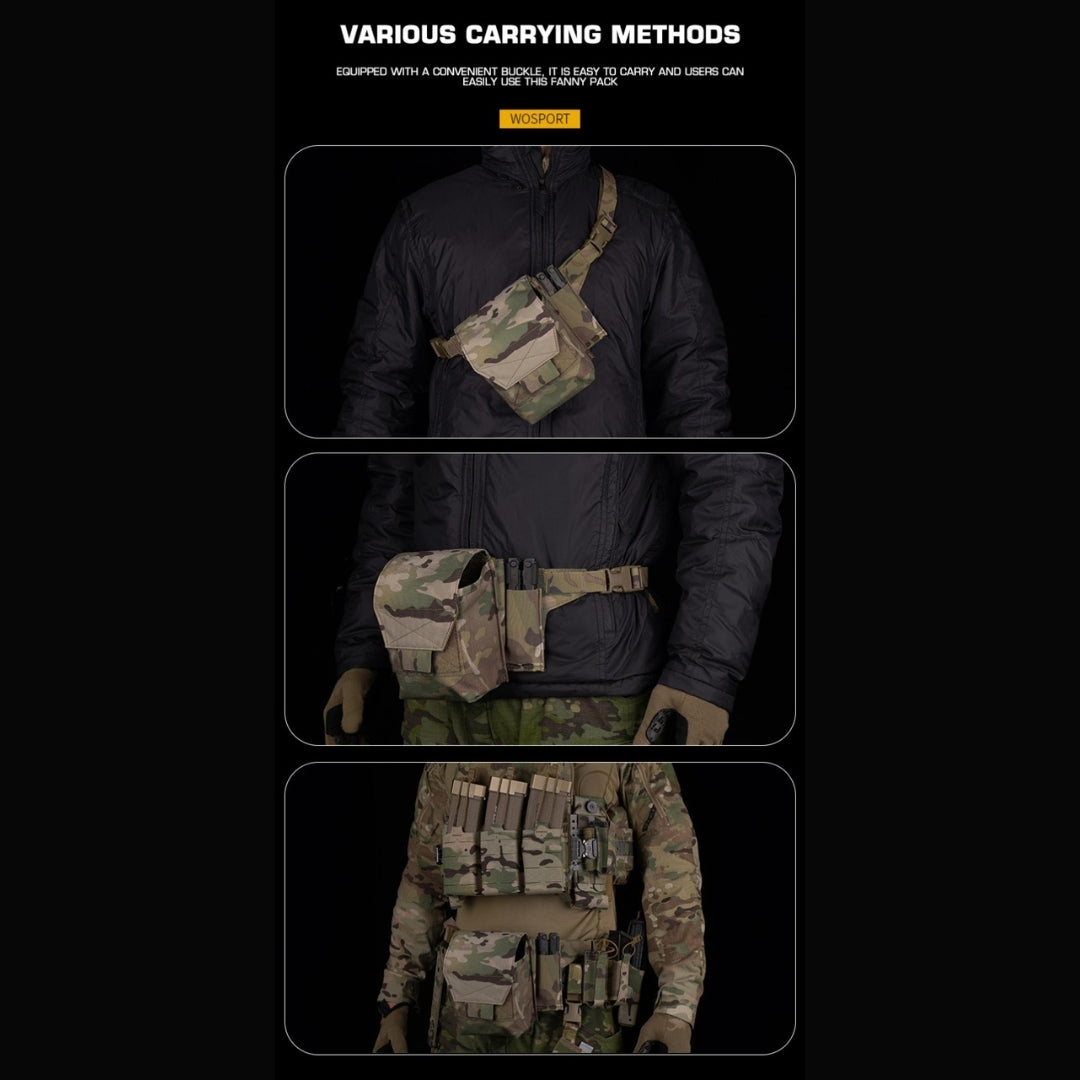 WST Fanny Pack MOLLE Adapter Panel, Small (4 Rows)