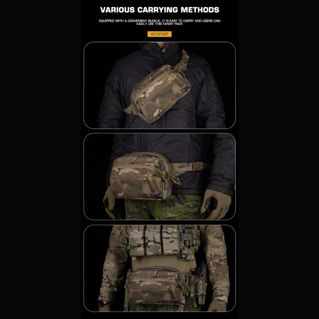 WST Fanny Pack MOLLE Adapter Panel, Large (6 Rows)