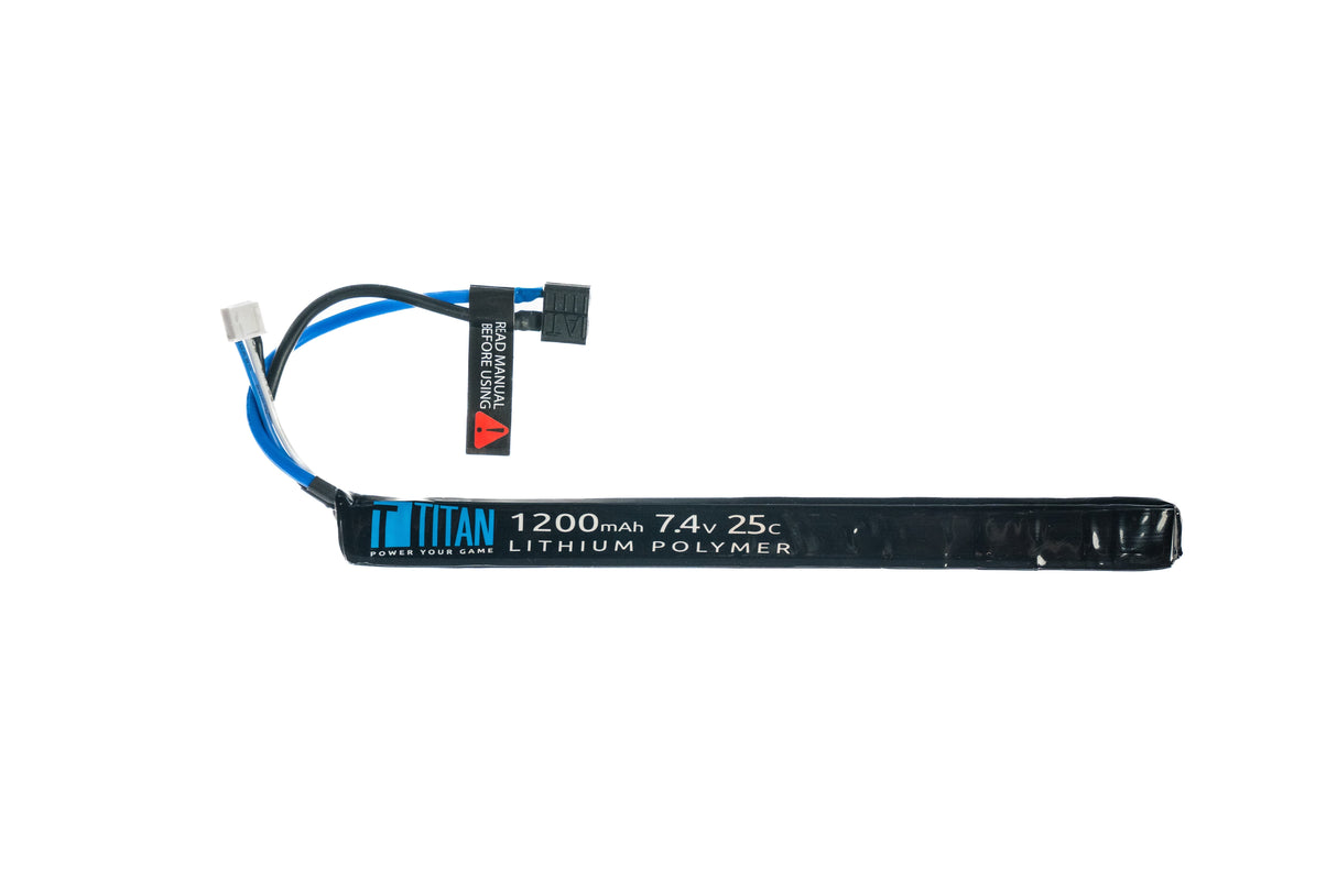 TITAN Li-Po Batteri 7.4V 1200mAh 25C – Stick (AK) T-Dean