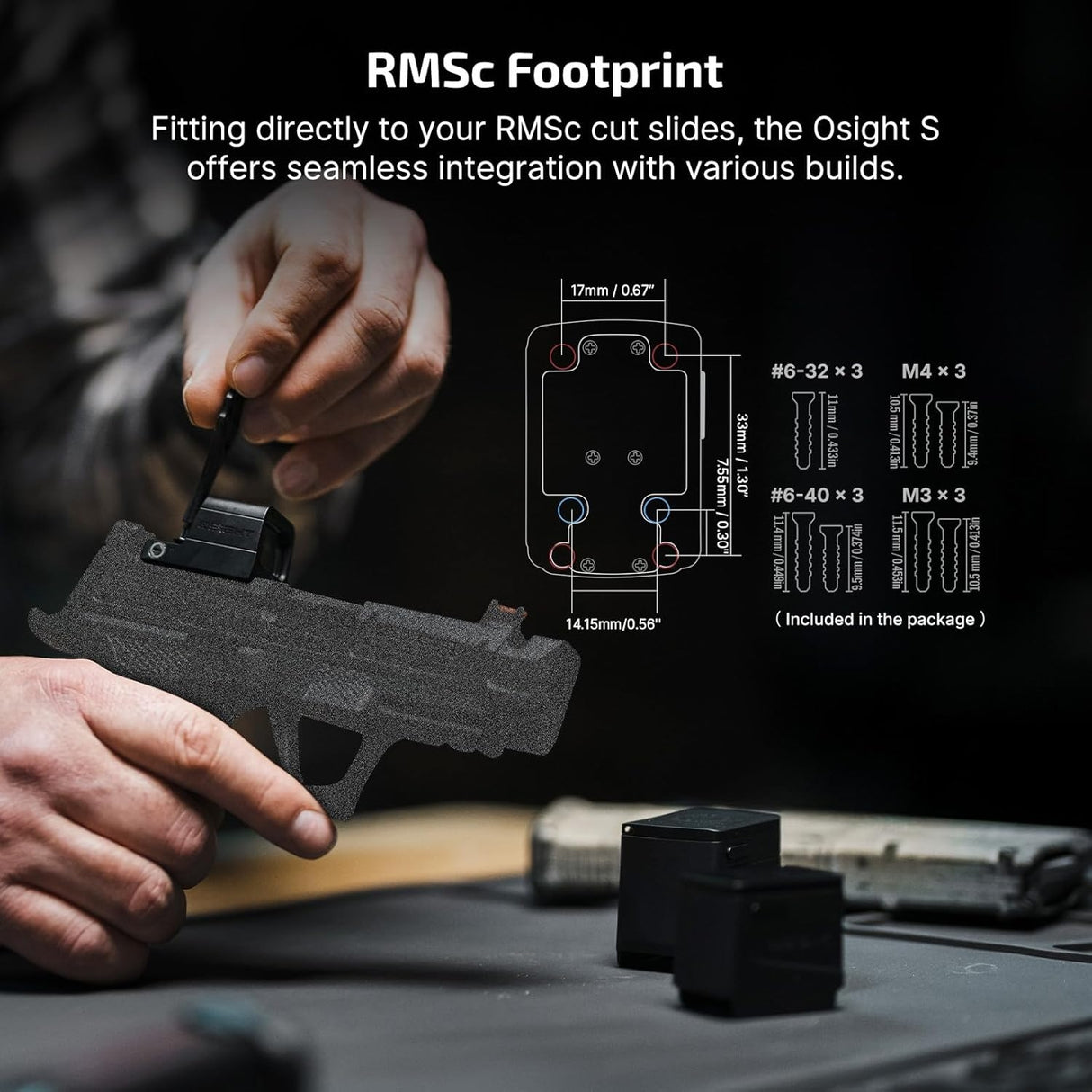 OLIGHT Osight S rødpunktsigte med magnetisk ladecover