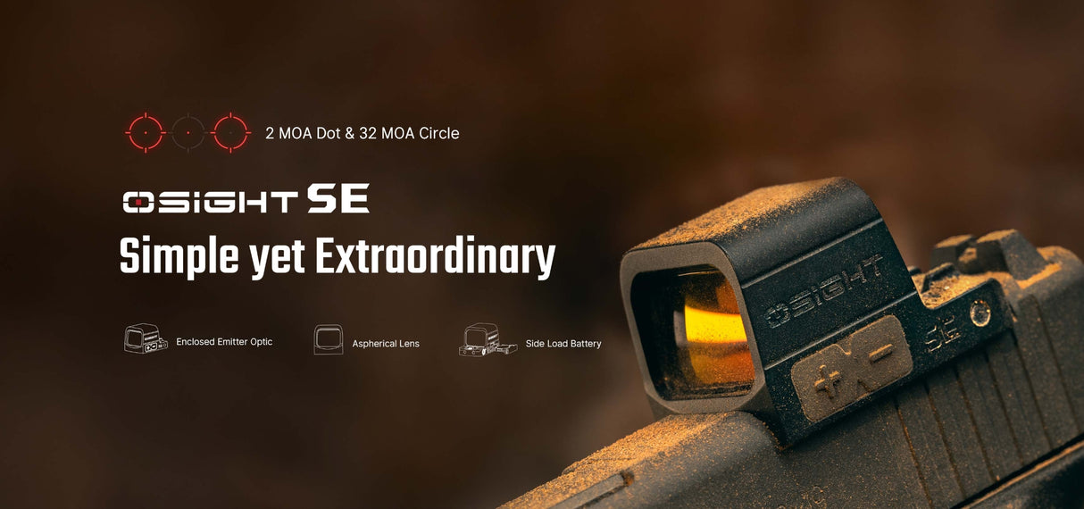 OLIGHT Osight SE Red Dot Sight, RMSc Footprint