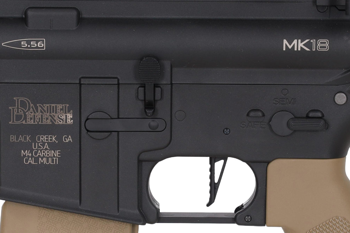 Daniel Defense MK18 SA-F19 FLEX Gen.2 AEG Assault Rifle 10.5" – Half-Tan