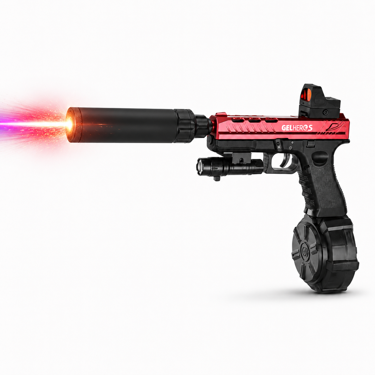 Gel Blaster GCOCK Fuldautomatisk m/Tracer - Sort/Rød