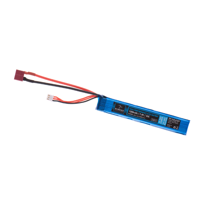 Nimrod LiPo 7.4V 1300mAh 25C Stock Tube Type T-Plug