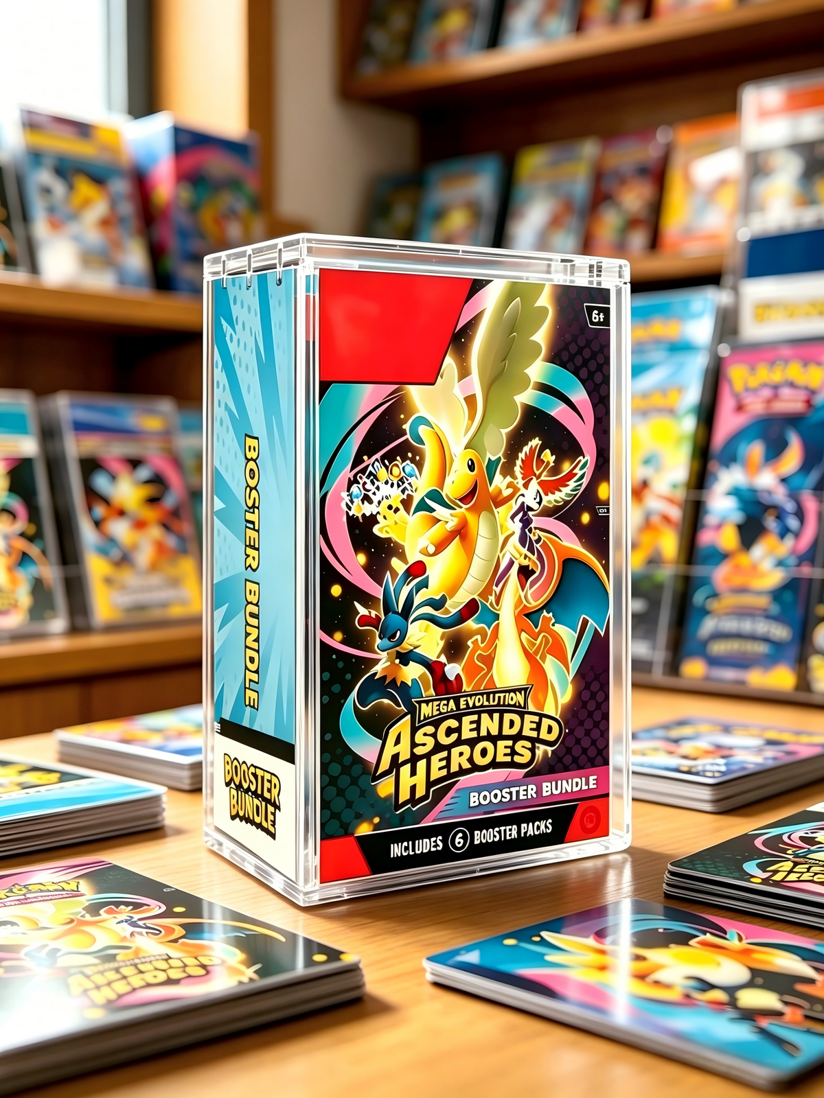 Akryl Displayboks til Pokémon Booster Bundle - 5 mm med Magnetlukning