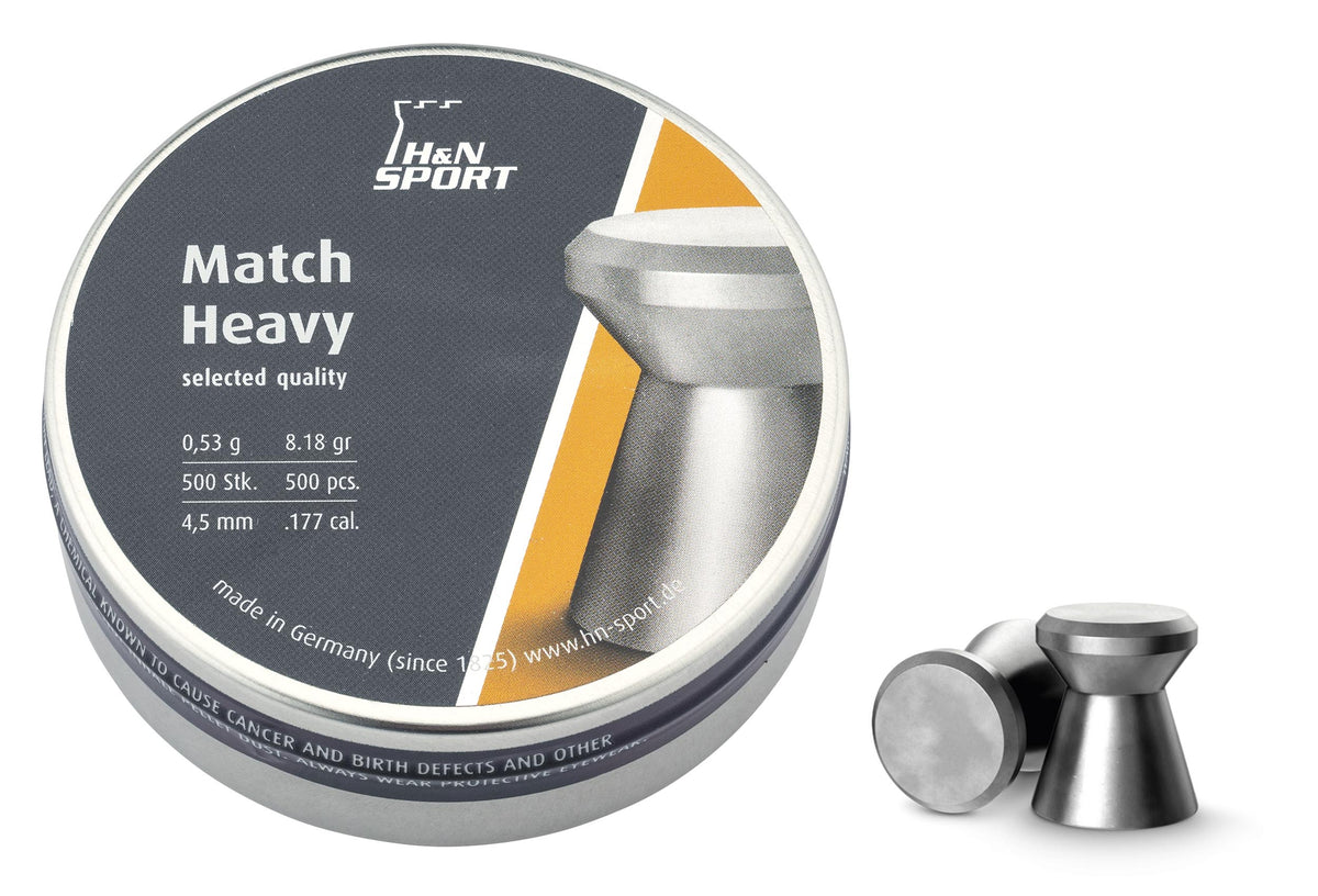 H&N Match Heavy hagl 4,5 mm – 0,53 g, 500 stk.