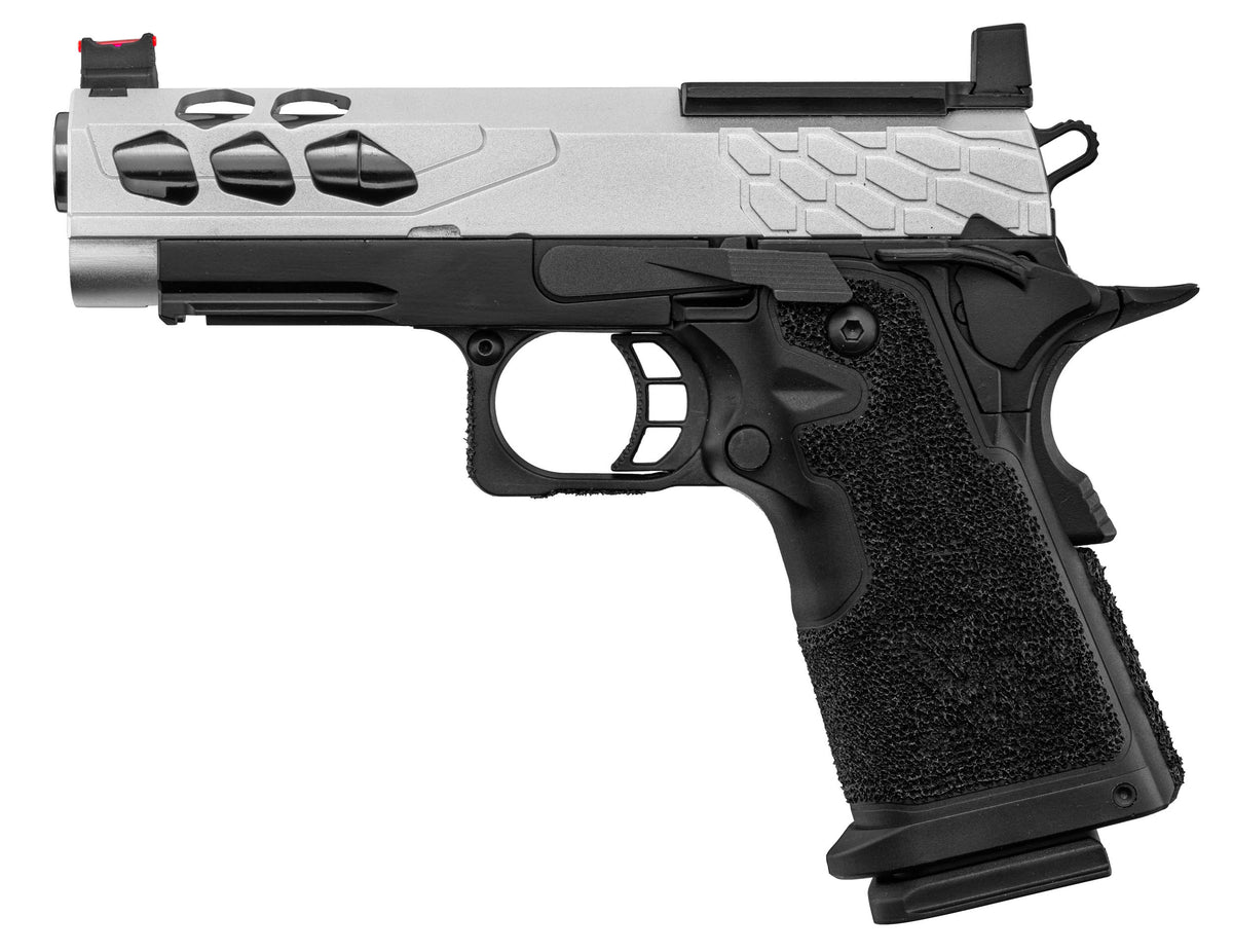 GBB Stryk Hi-Capa 4.3 Silver Lancer Tactical Airsoft Pistol