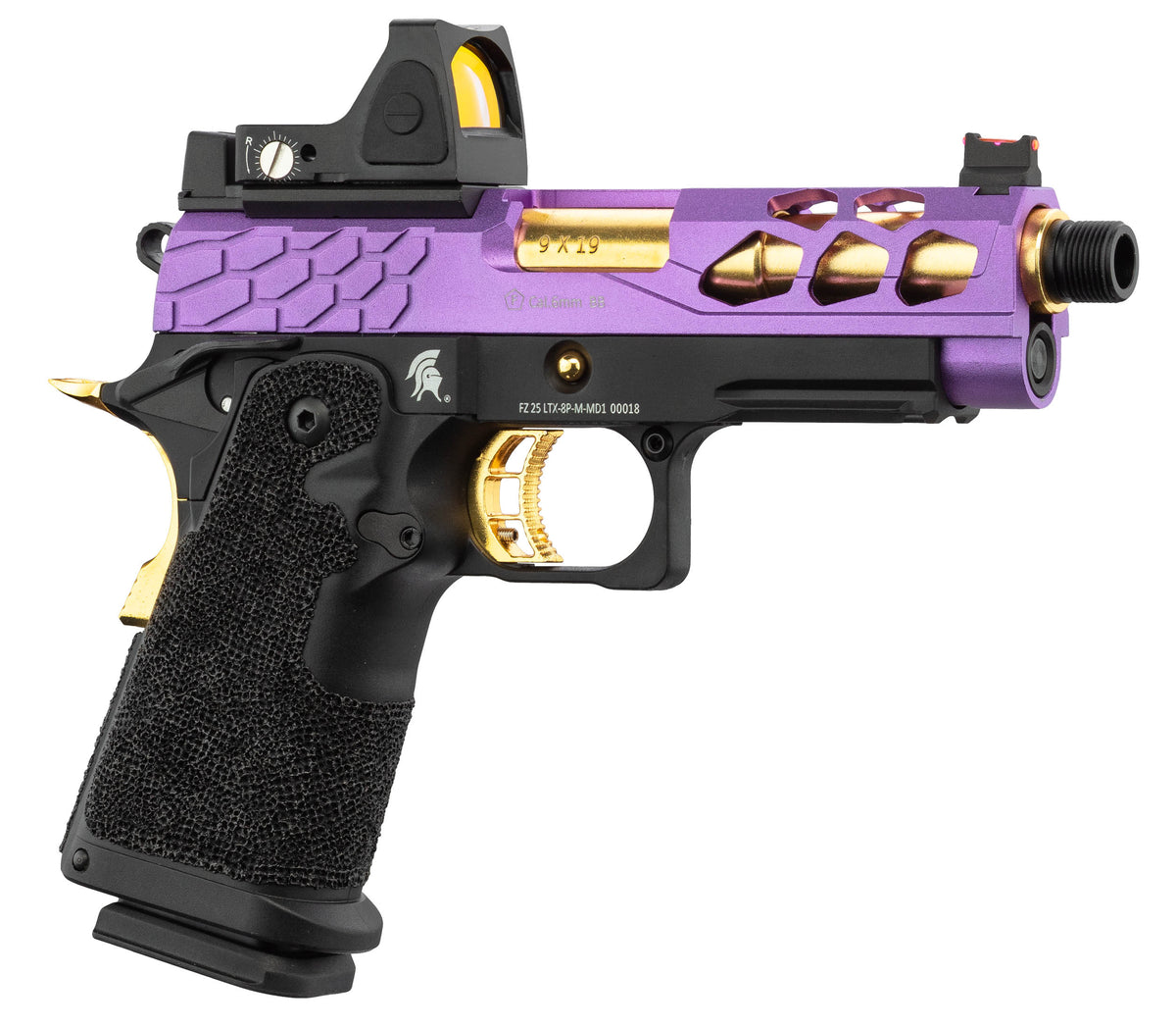 Lancer Tactical Stryk Hi-Capa 4.3 Purple/Gold + RMR