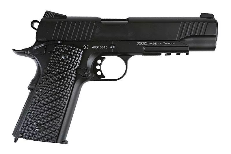 KWC M1911 Tactical CO2 Blowback Pistol - Sort, Full Metal