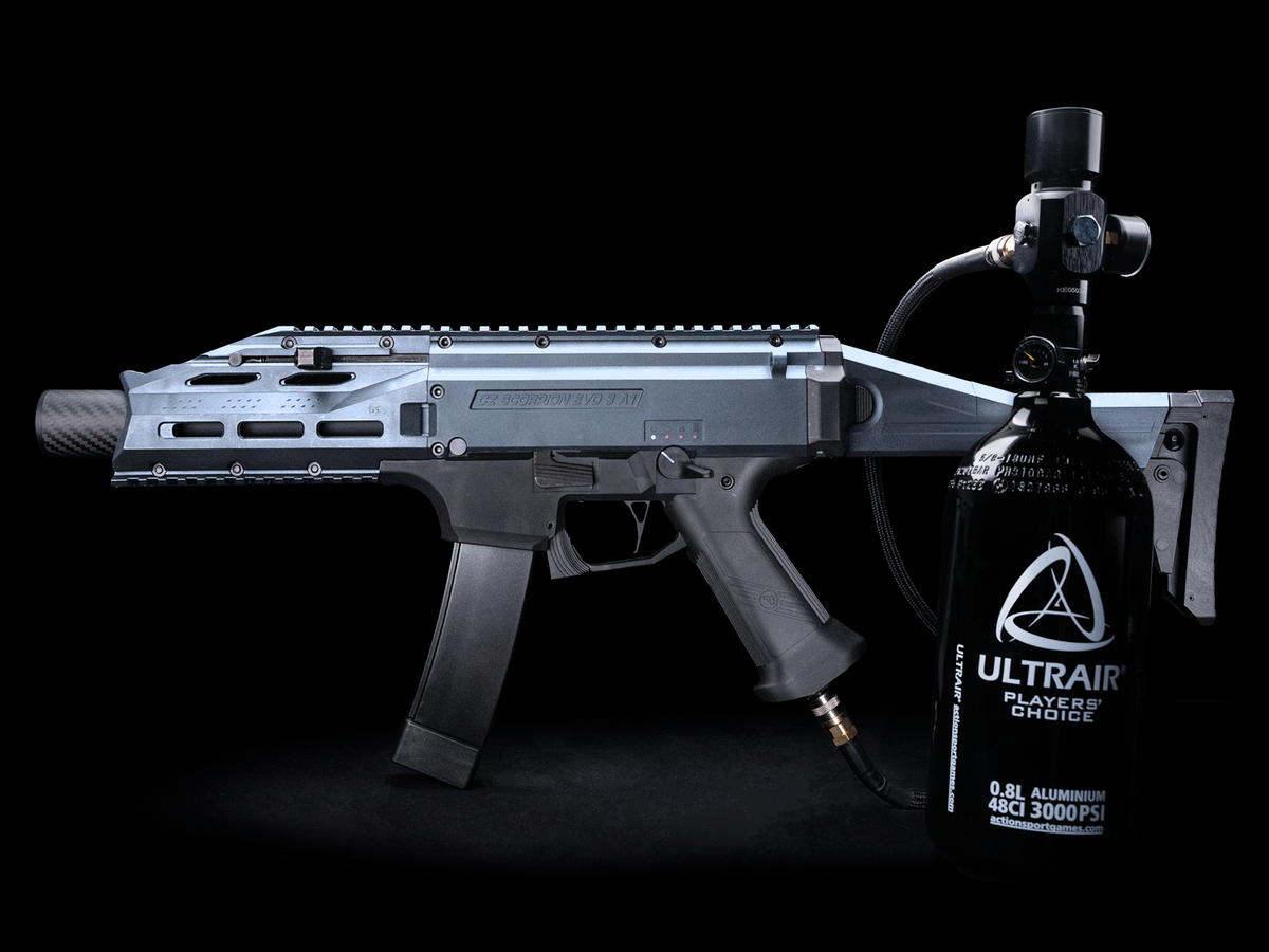 CZ Scorpion EVO 3 A1 S-BET, HPA, CNC, Black-Battleship Grey