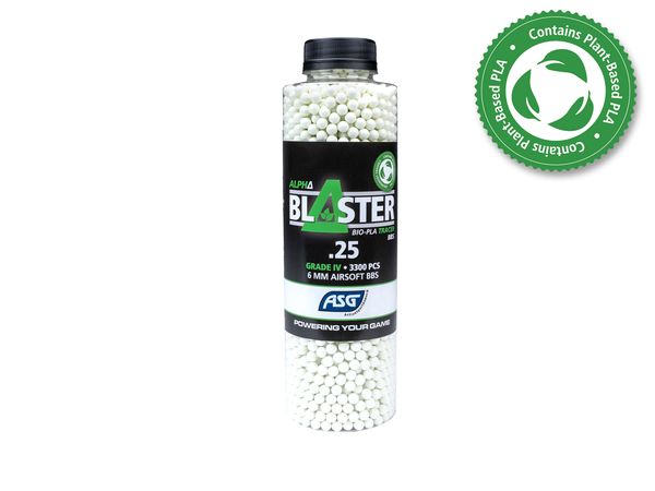 Alpha Blaster PLA Green Tracer Kugler – 0,25g - 3300 stk.