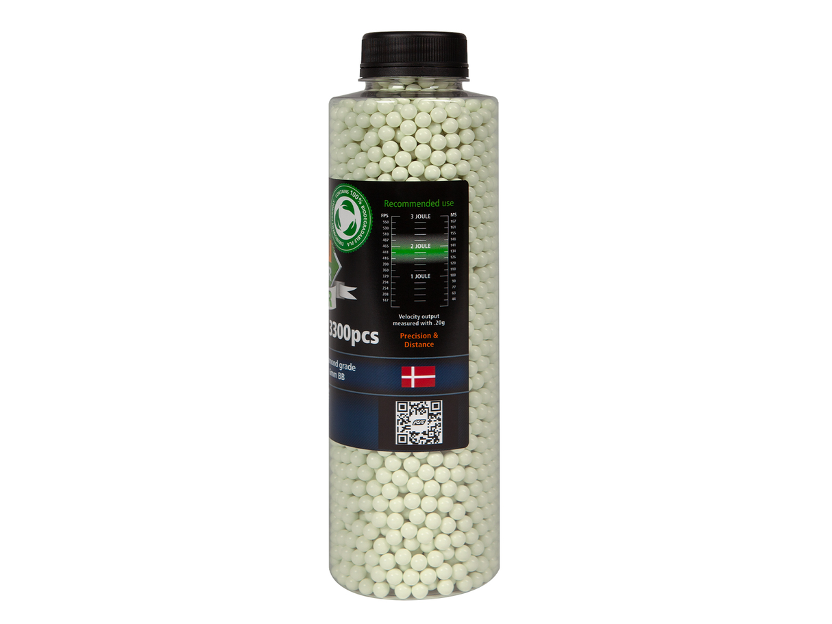 OPEN BLASTER, 0.32G, AIRSOFT TRACER BIO BB, 3300 STK. FLASKE